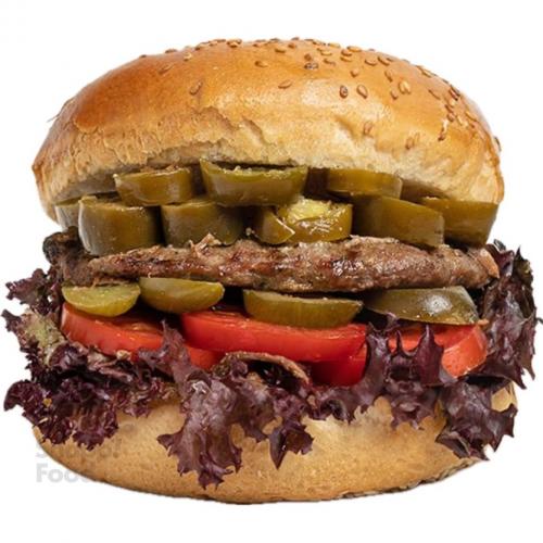برگر ذغالی هالوپینو